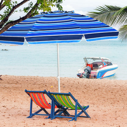 2.2M Outdoor Umbrella Potable Sun Shade Shelter Garden Patio Parasol Canopy-Navy