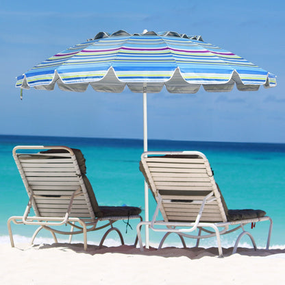 Detachable sand anchor helps secure the portable umbrella on beaches and other soft ground surfaces