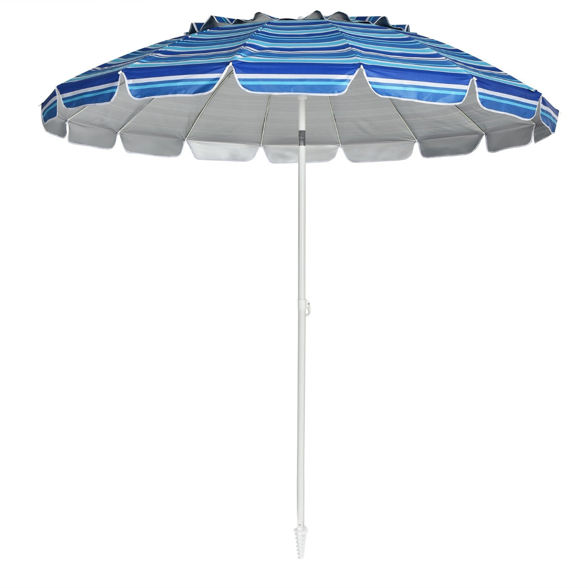 Thick polyester canopy combines colorful outdoor style with effective sun protection for summer trips