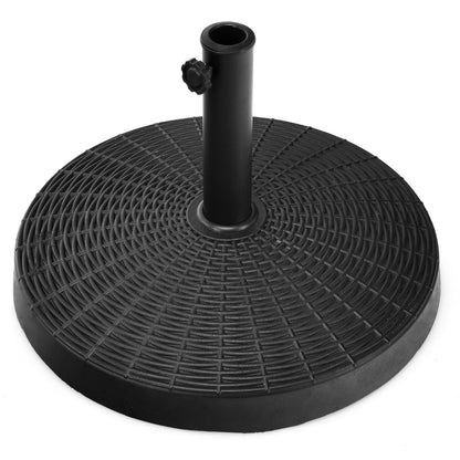 22kg Round Patio Umbrella Base with Waterproof & Sunlight Resistance for Backyard