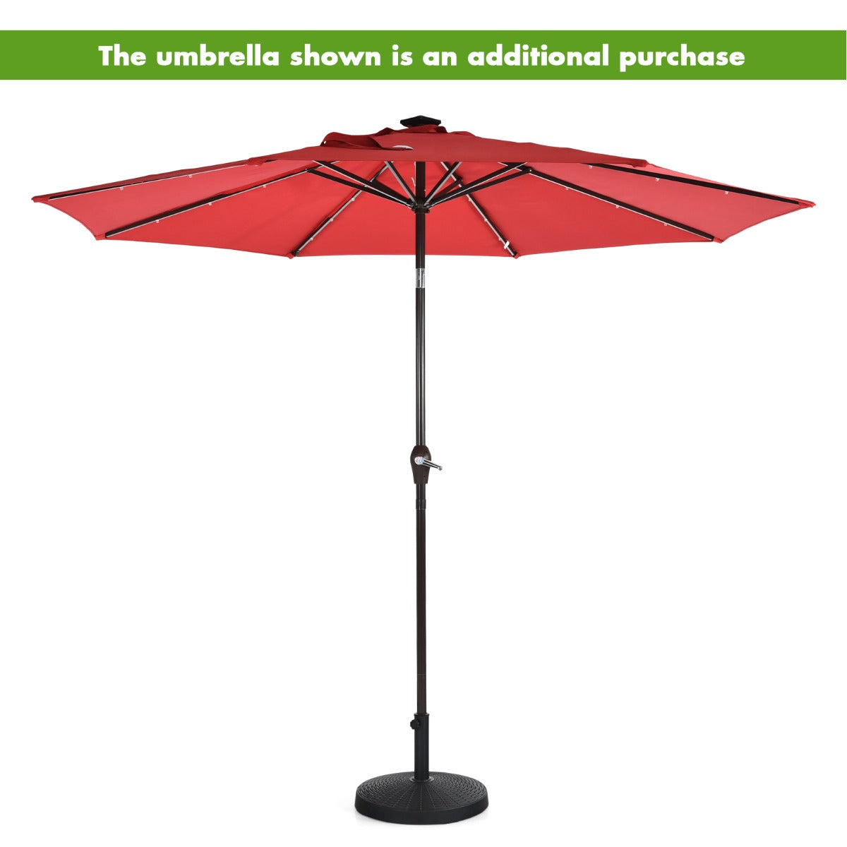 22kg Round Patio Umbrella Base with Waterproof & Sunlight Resistance for Backyard