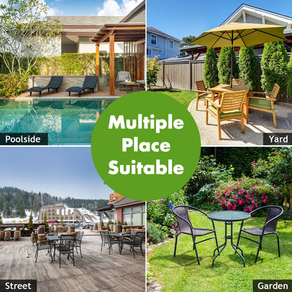 22kg Round Patio Umbrella Base with Waterproof & Sunlight Resistance for Backyard