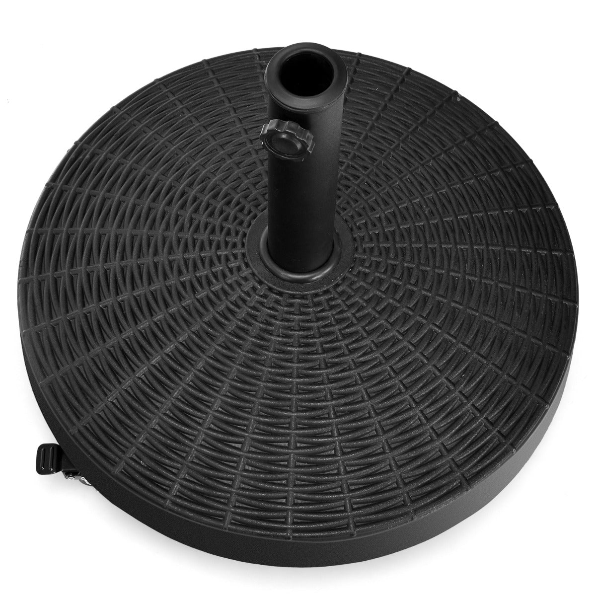 Costway Round Resin Umbrella Base with Lockable Wheels for Yard