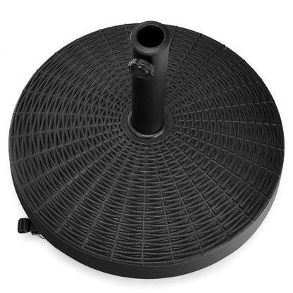 Costway Round Resin Umbrella Base with Lockable Wheels for Yard