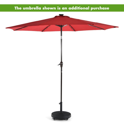 Easy-assembly resin umbrella stand includes complete accessories and clear instructions