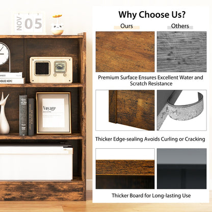 Durable bookcase with water-resistant surface and scratch-resistant smooth finish