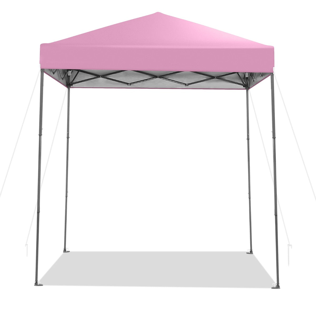 2 x 2m UPF 50+ Outdoor Pop-up Canopy with Adjustable Heights &amp; Carry Bag-Pink