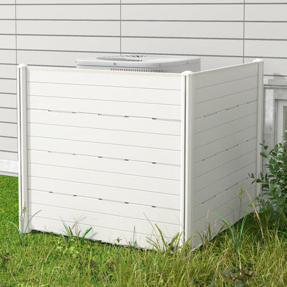 120x115 cm Outdoor Privacy Screen, Weatherproof HDPE Fence - White