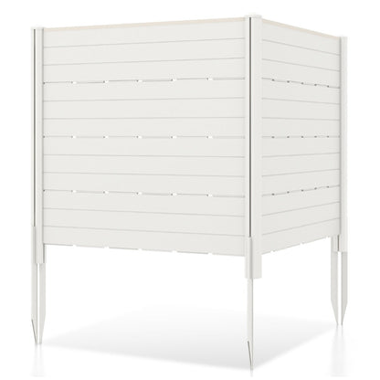 120x115 cm Outdoor Privacy Screen, Weatherproof HDPE Fence - White