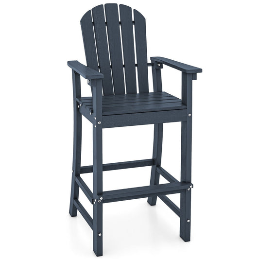 30-inch seat height makes this HDPE Adirondack bar chair ideal for tall outdoor tables