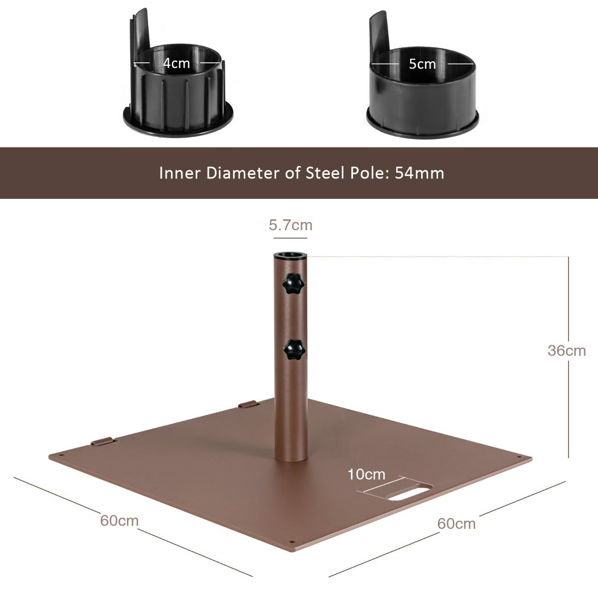 Outdoor Umbrella Stand with Rolling Wheels and Handle