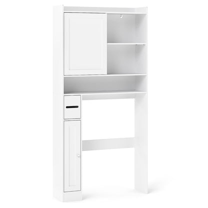 Over the Toilet Cabinet Space-saving Bathroom Storage Organizer-White