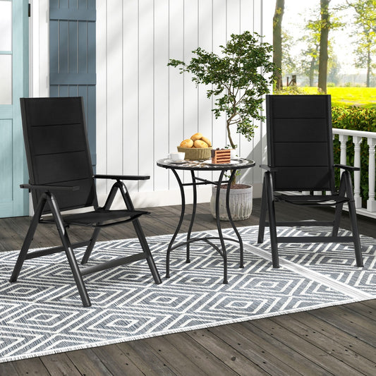 Costway Patio Folding Chair Set with Soft Padded Seat for Porch Pool Backyard Camping-1 piece