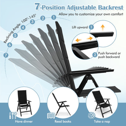 Fade-resistant and wear-resistant mesh fabric makes these folding chairs suitable for long-term outdoor use