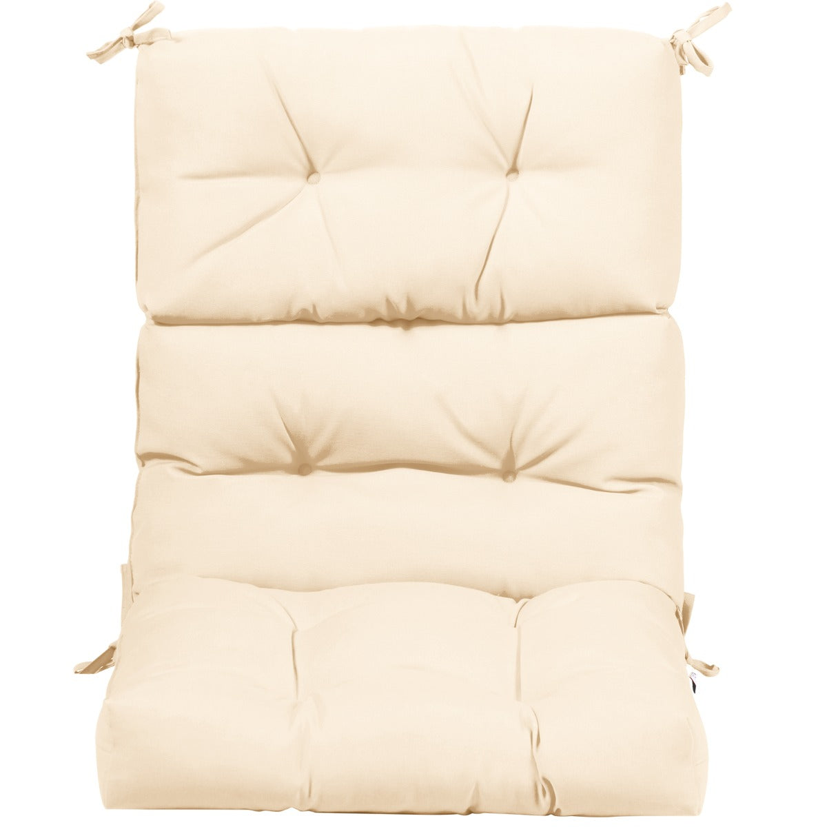 Patio High Back Chair Cushion Chair Seat Pads with Non-slip Rope Belts-Beige
