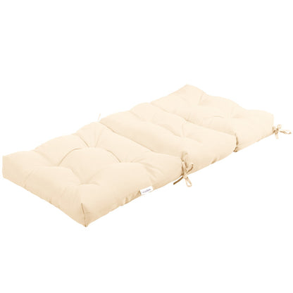 Patio High Back Chair Cushion Chair Seat Pads with Non-slip Rope Belts-Beige