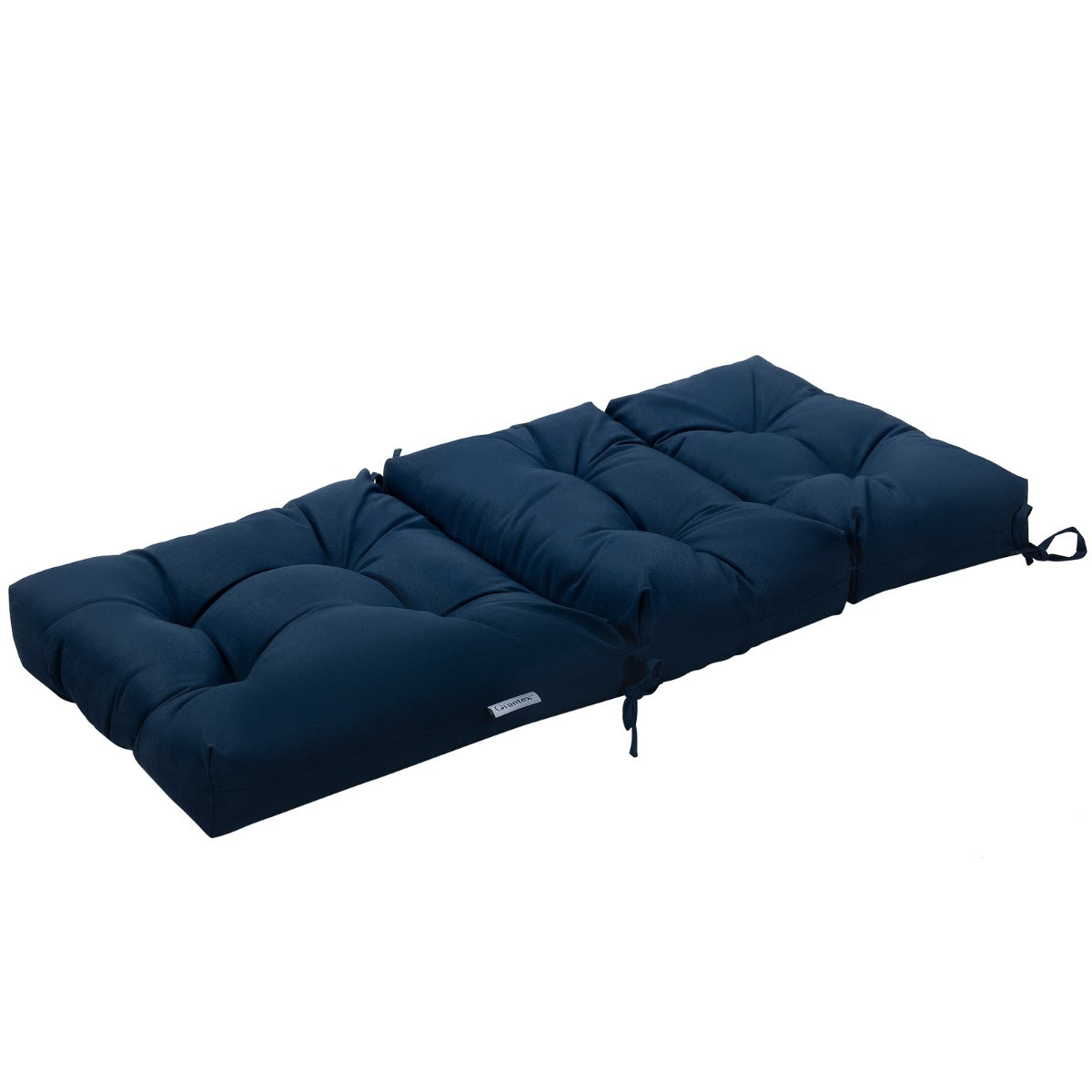 Patio High Back Chair Cushion Chair Seat Pads with Non-slip Rope Belts-Blue