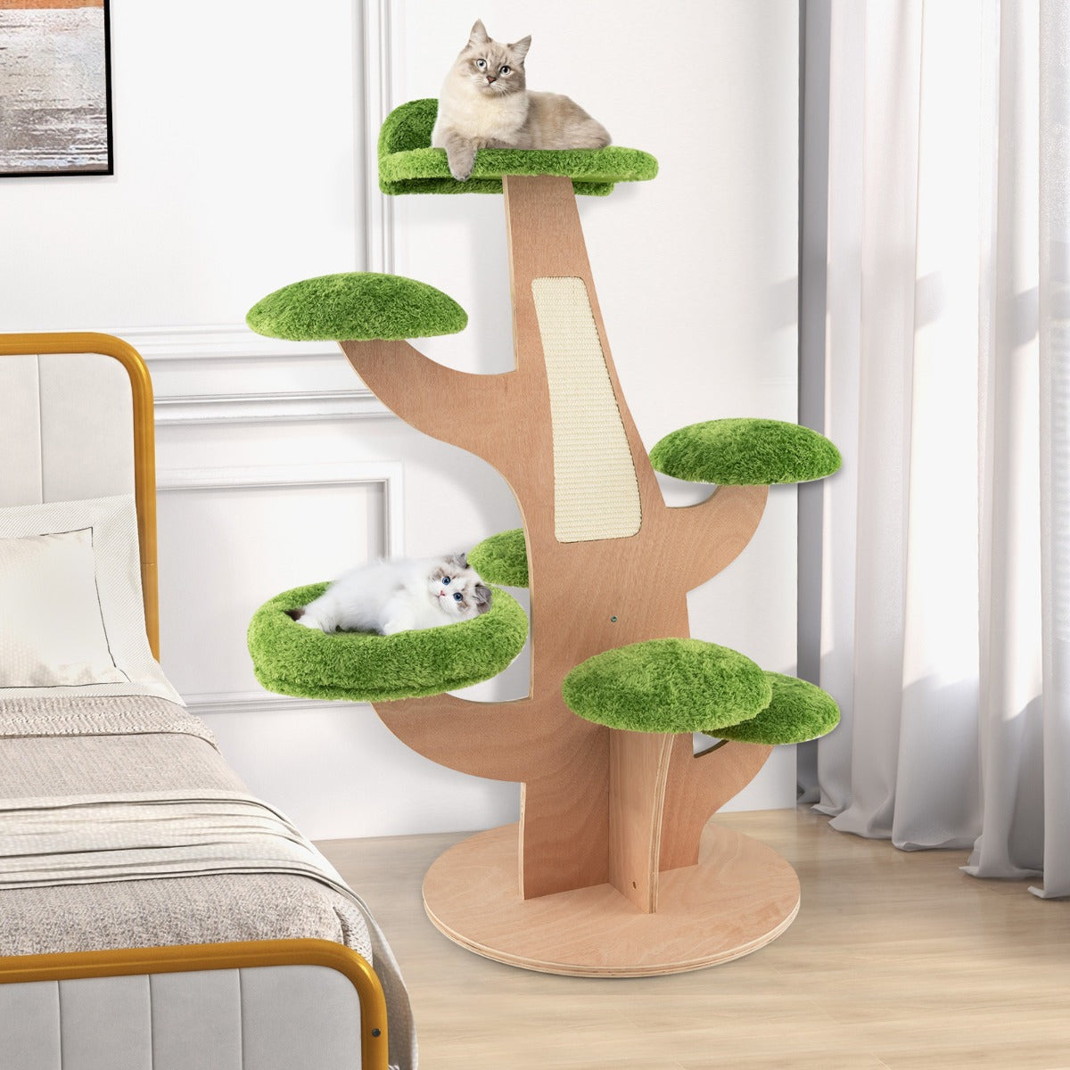 Costway 1.3M Pine Shape Cat Tree for Indoor Cats