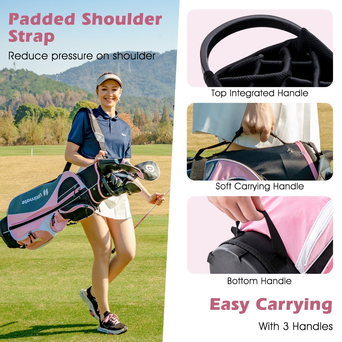 Women’s Complete Golf Club Set, Right Hand-Pink