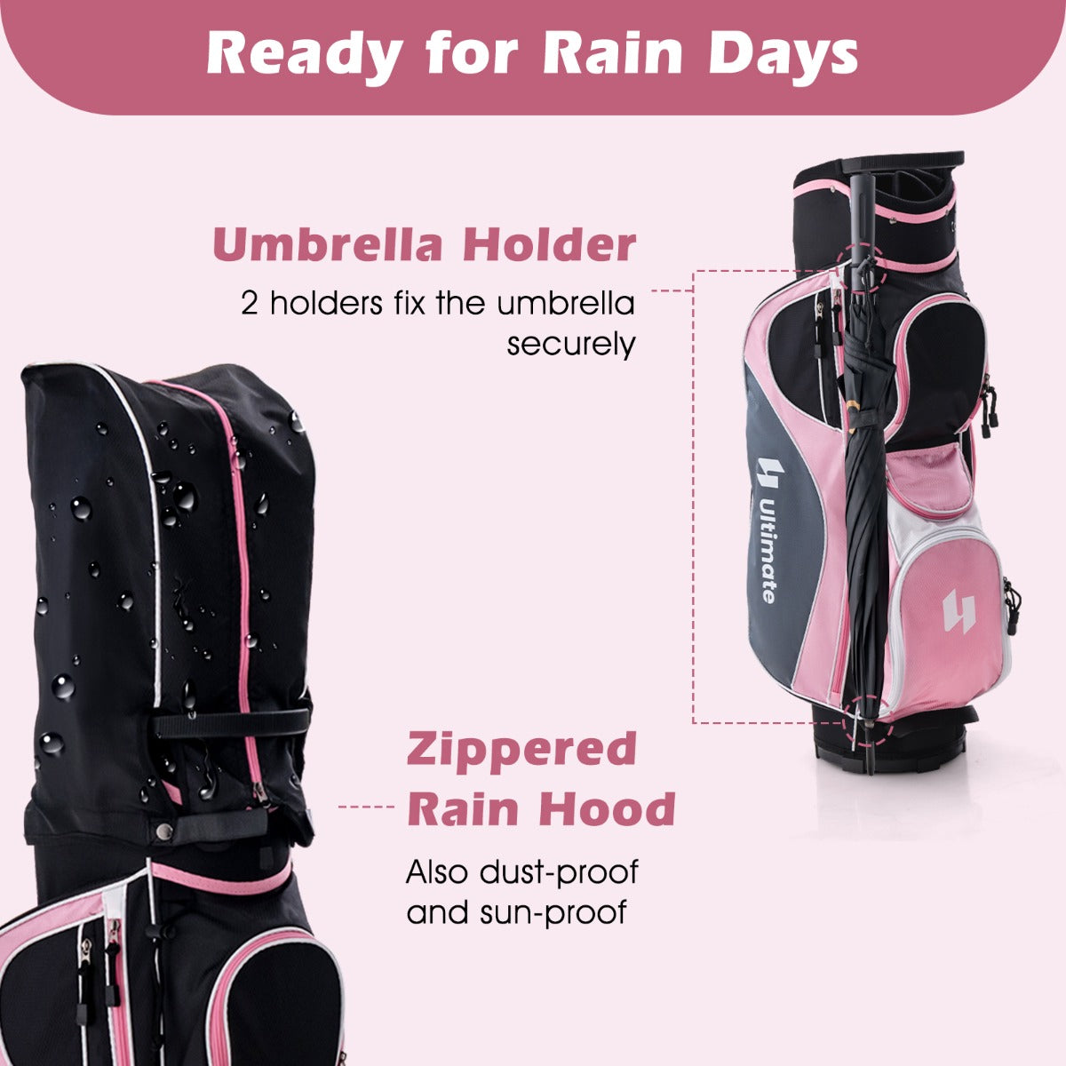 Women’s Complete Golf Club Set, Right Hand-Pink