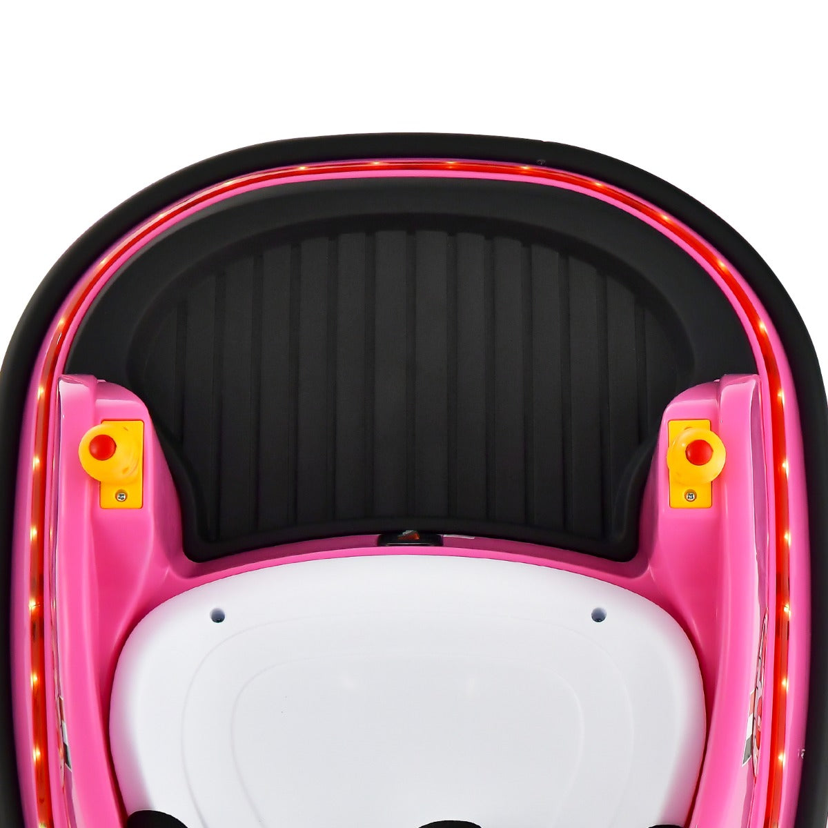 Costway 12V Electric Kids Ride On Bumper Car with Flashing Lights and Slow Start Function-Pink