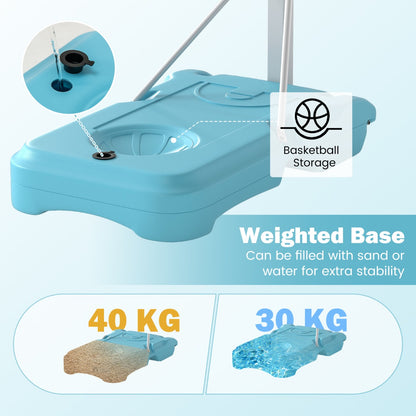 Pool Basketball Hoop with 82cm Shatterproof Backboard-White