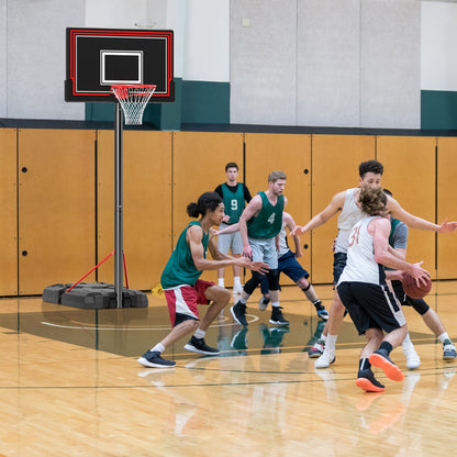 Portable Basketball Hoop with with 110cm Shatterproof Backboard and Wheels