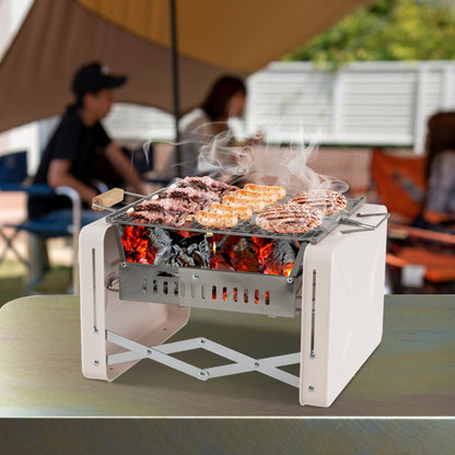 Durable carbon steel shell and stainless steel grids withstand high cooking temperatures