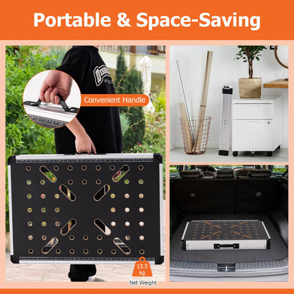 Portable Folding Work Table with 454 kg Capacity and Clamping System