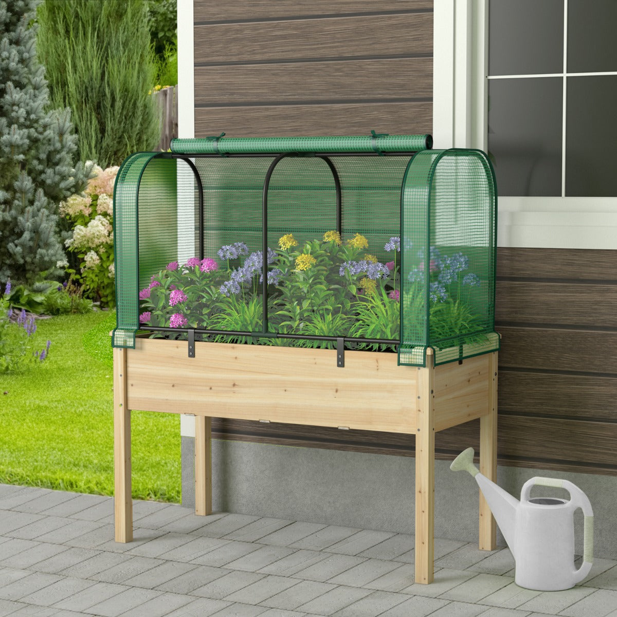 Outdoor Indoor Portable Garden Patio Mini Tunnel Greenhouse-Green