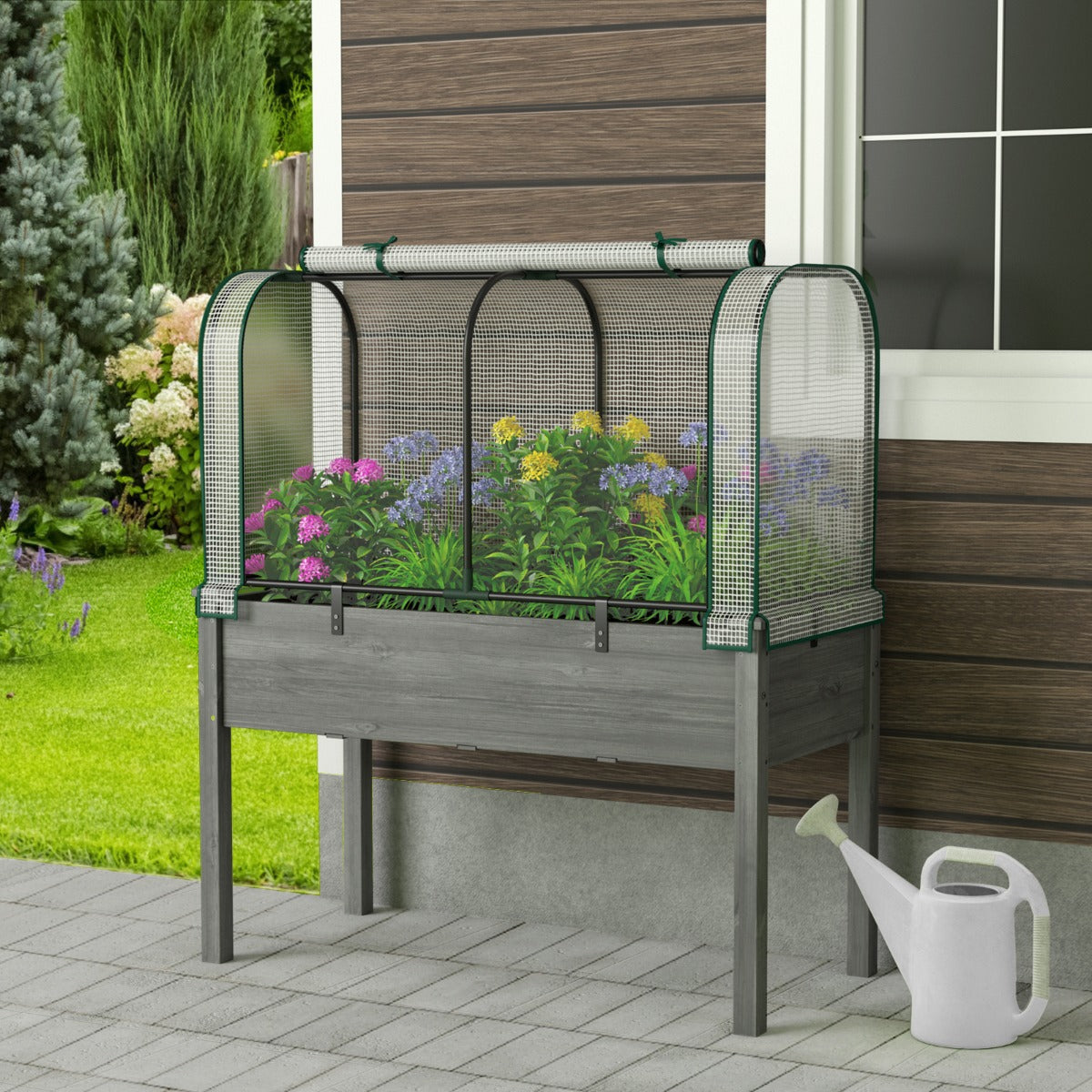 Outdoor Indoor Portable Garden Patio Mini Tunnel Greenhouse-White