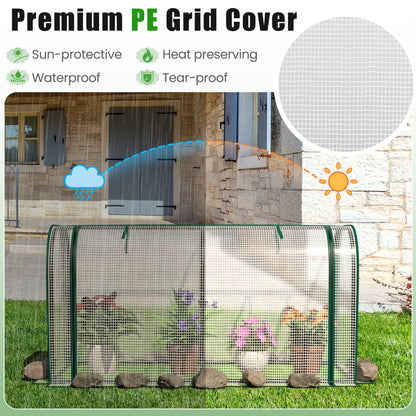Outdoor Indoor Portable Garden Patio Mini Tunnel Greenhouse-White