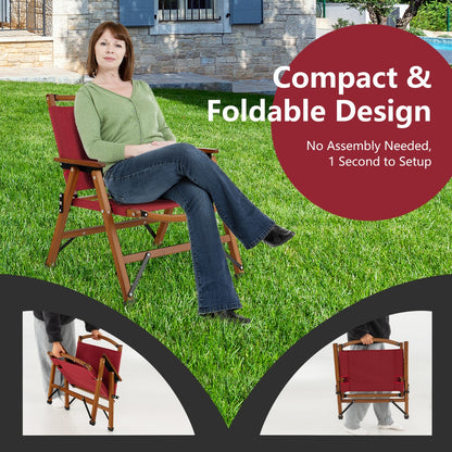 Costway Patio Folding Portable Outdoor Chair for Camping, Fishing, Picnic-1 piece