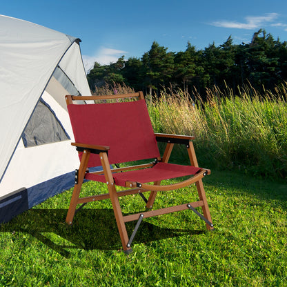 Costway Patio Folding Portable Outdoor Chair for Camping, Fishing, Picnic-1 piece