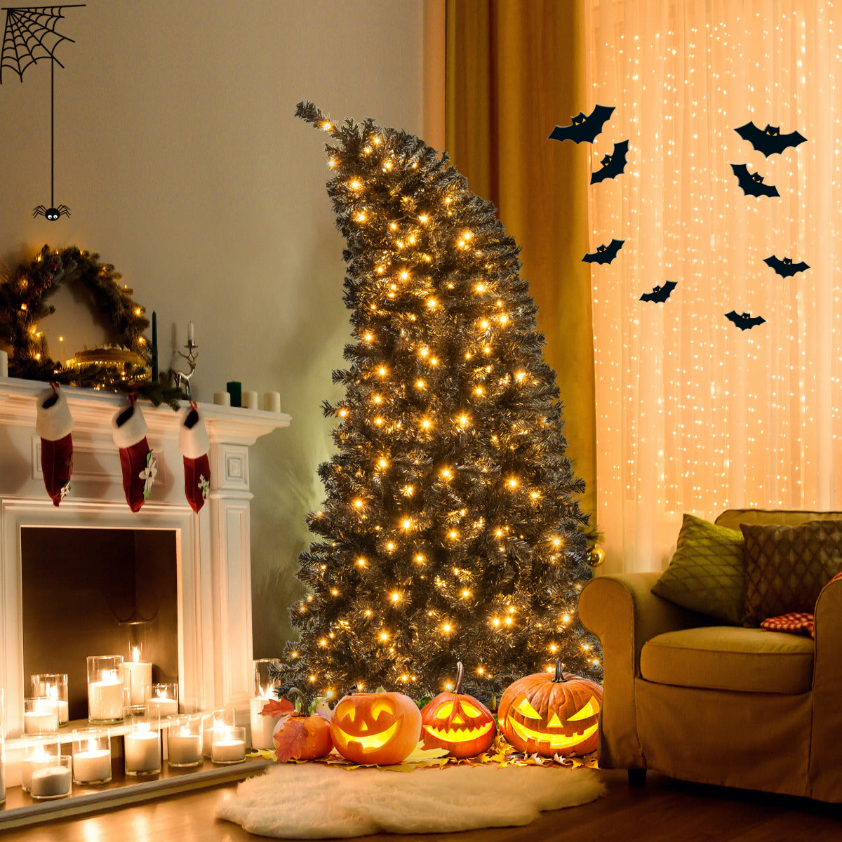 Flame-resistant PVC leaves offer a safer material choice for indoor seasonal decorations