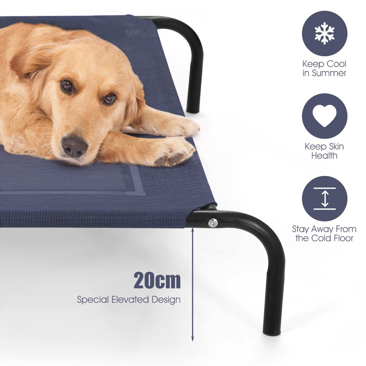 Elevated Pet Bed for Large Dogs Cot for Indoor &amp; Outdoor-XL