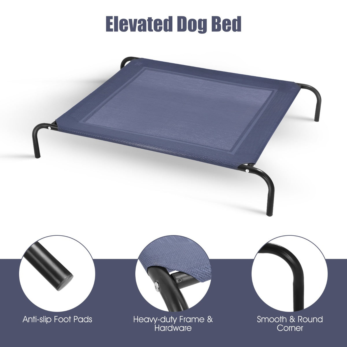 Elevated Pet Bed for Large Dogs Cot for Indoor &amp; Outdoor-XL
