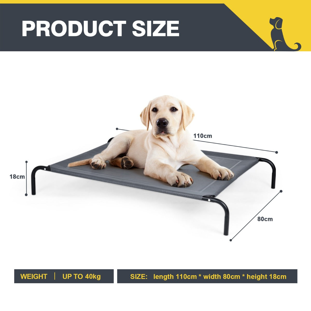 Elevated Pet Bed for Large Dogs Cot for Indoor & Outdoor