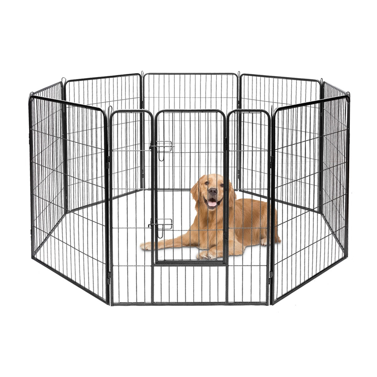 Costway 100cm 8 Panel Height Pet Playpen with Anti-Rust Material for Dog/Cat