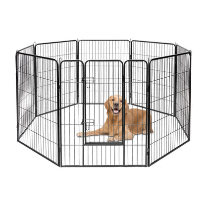 Costway 100cm 8 Panel Height Pet Playpen with Anti-Rust Material for Dog/Cat