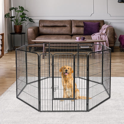 Costway 100cm 8 Panel Height Pet Playpen with Anti-Rust Material for Dog/Cat