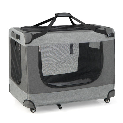 Large Foldable Cat Racing Cage with Shoulder Strap &amp; Removable Cushion-XL