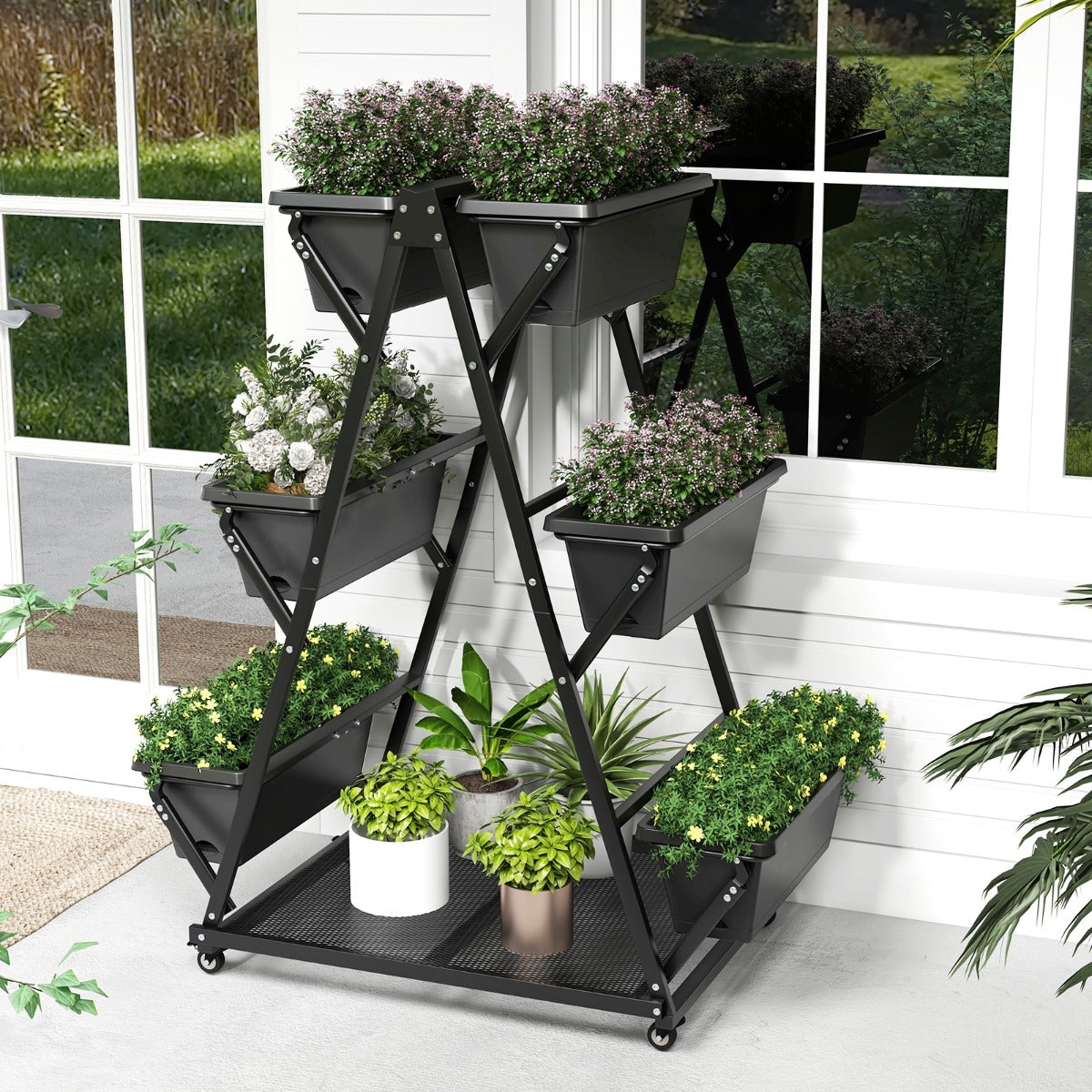 Drainage holes and air vents prevent waterlogging while supporting balanced soil moisture