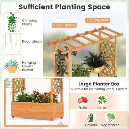 Deep planter box provides ample growing space for vegetables, fruits, herbs and ornamental flowers