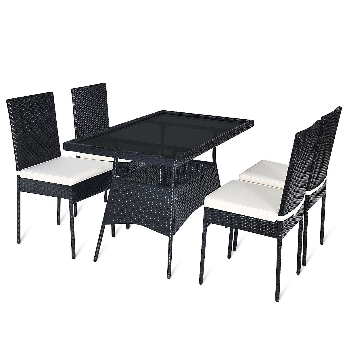 Durable PE rattan and solid steel frames provide reliable outdoor strength and long-lasting support