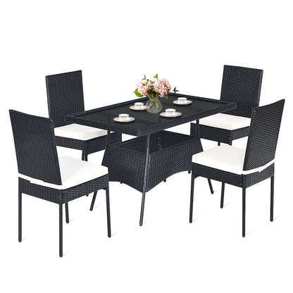 Weather-resistant PE rattan breathes well and withstands outdoor conditions in warm weather
