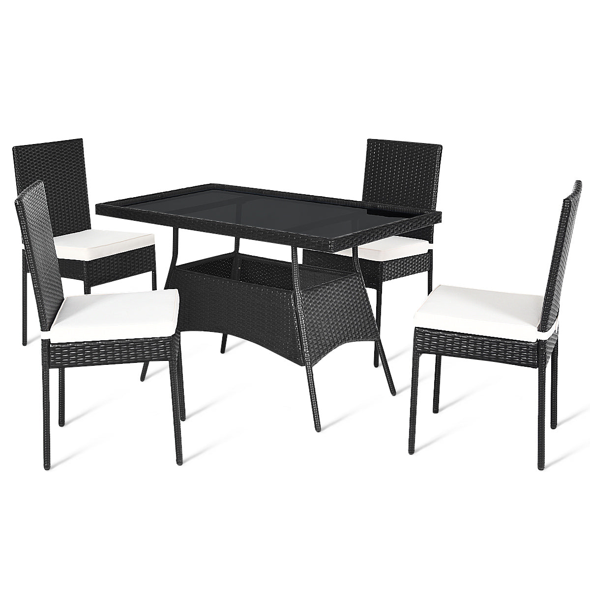 Included hardware and clear instructions make this outdoor rattan dining set easy to assemble