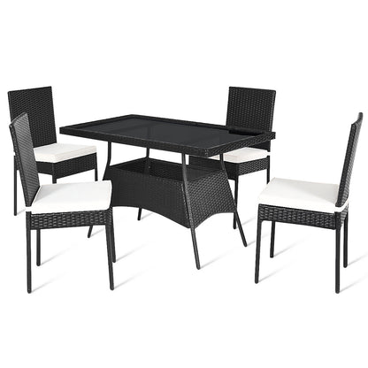 Included hardware and clear instructions make this outdoor rattan dining set easy to assemble