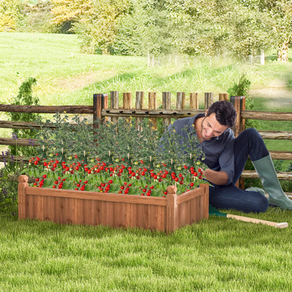 Costway Planter Box with Drainage Holes for Growing Vegetables, Flowers, Herbs, Fruits