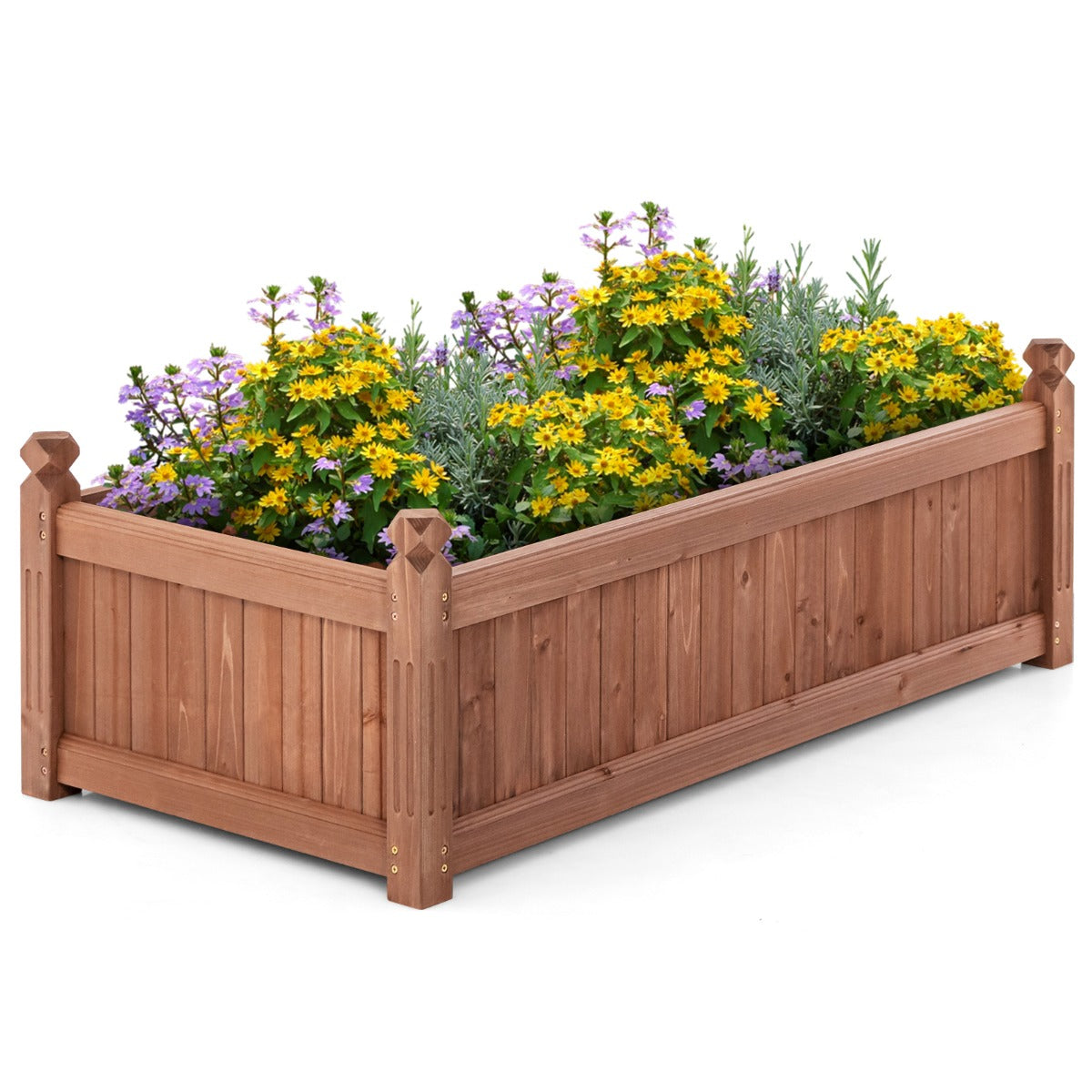 Reinforced corners and thickened boards create a stronger, more durable raised planting bed